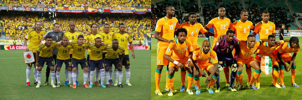 Colombia es favorita ante los marfileños.